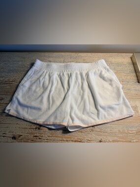 Crewcuts Girls' French Terry Shorts ~ White ~ Sz 14 - Ribbon trim